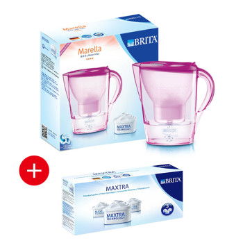 碧然德Marella 2.4L郁金香粉凈水壺 高效凈水，呵護家庭健康